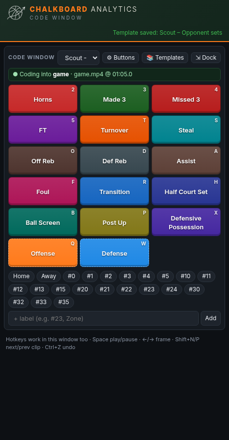 Pop-out code window
